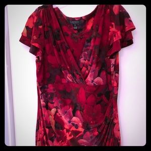 Dark red fitted dress